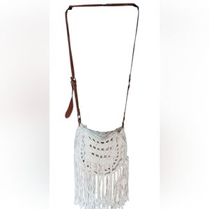Boho Macrame Festival Fringe Crossbody Purse